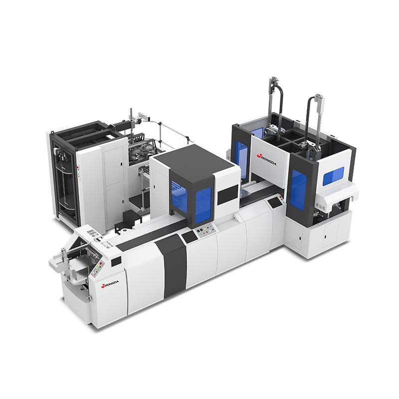 Mesin Pembuat Kotak Tegar Stesen Berkembar Automatik